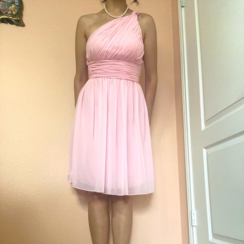 Pink Semi formal One shoulder dress